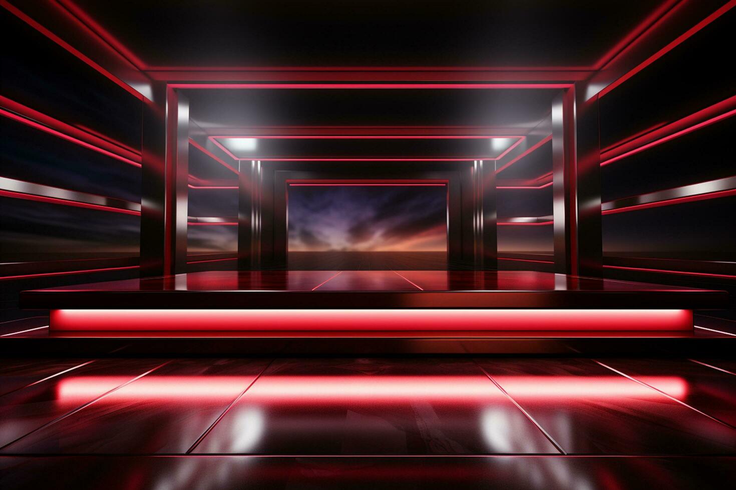 Ai Generaitve Backdrop With Illumination Of Red Spotlights For Flyers realistic image ultra hd high design photo