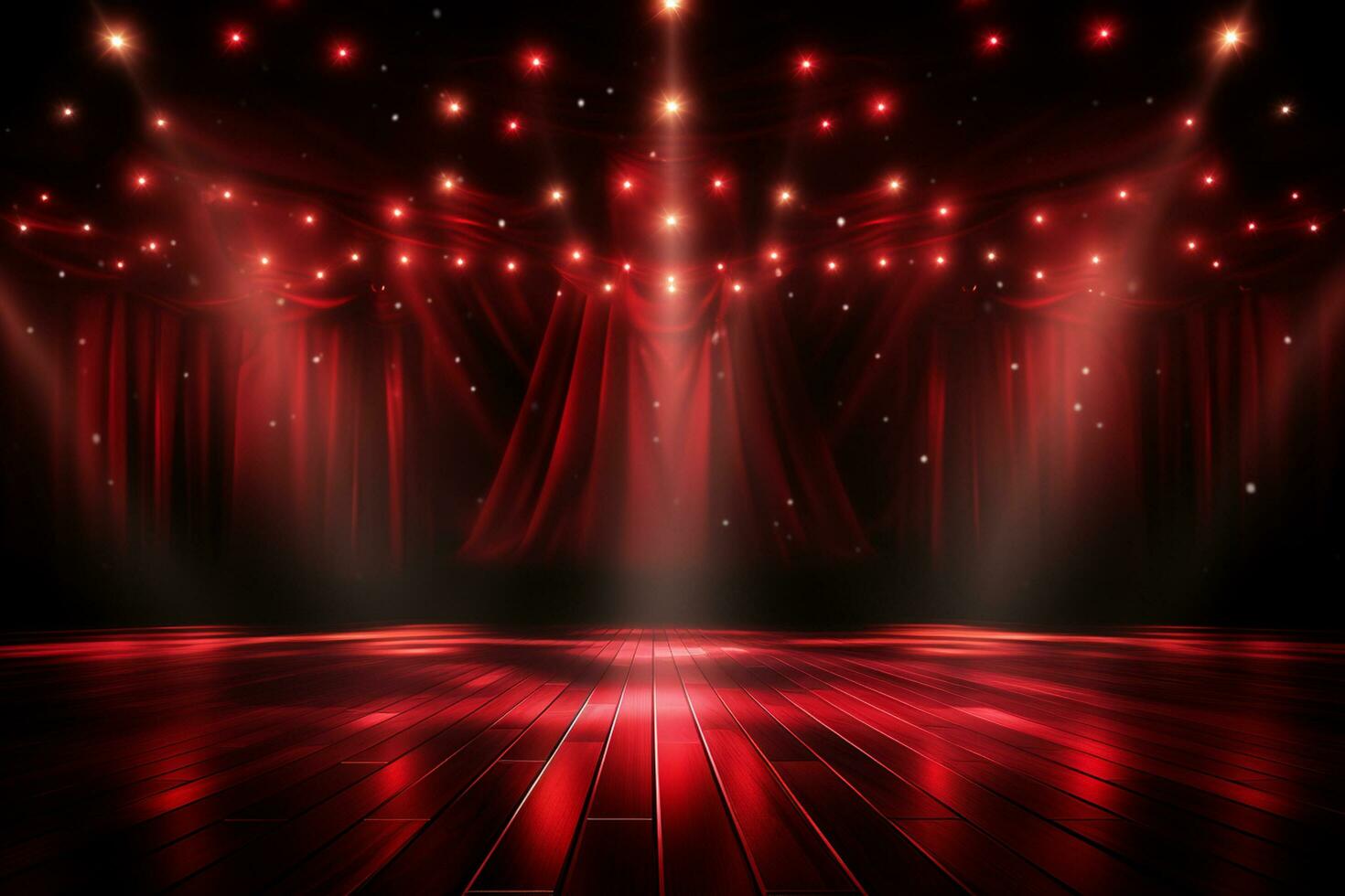 Ai Generaitve Backdrop With Illumination Of Red Spotlights For Flyers realistic image ultra hd high design photo