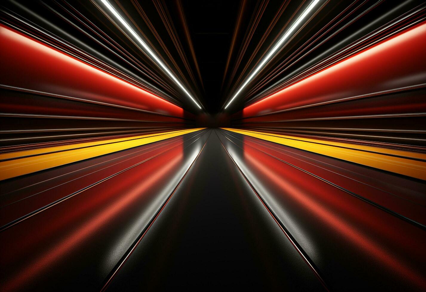 Ai Generative Yellow and red Neon illuminated futuristic backdrop realistic image- ultra hd- high design photo
