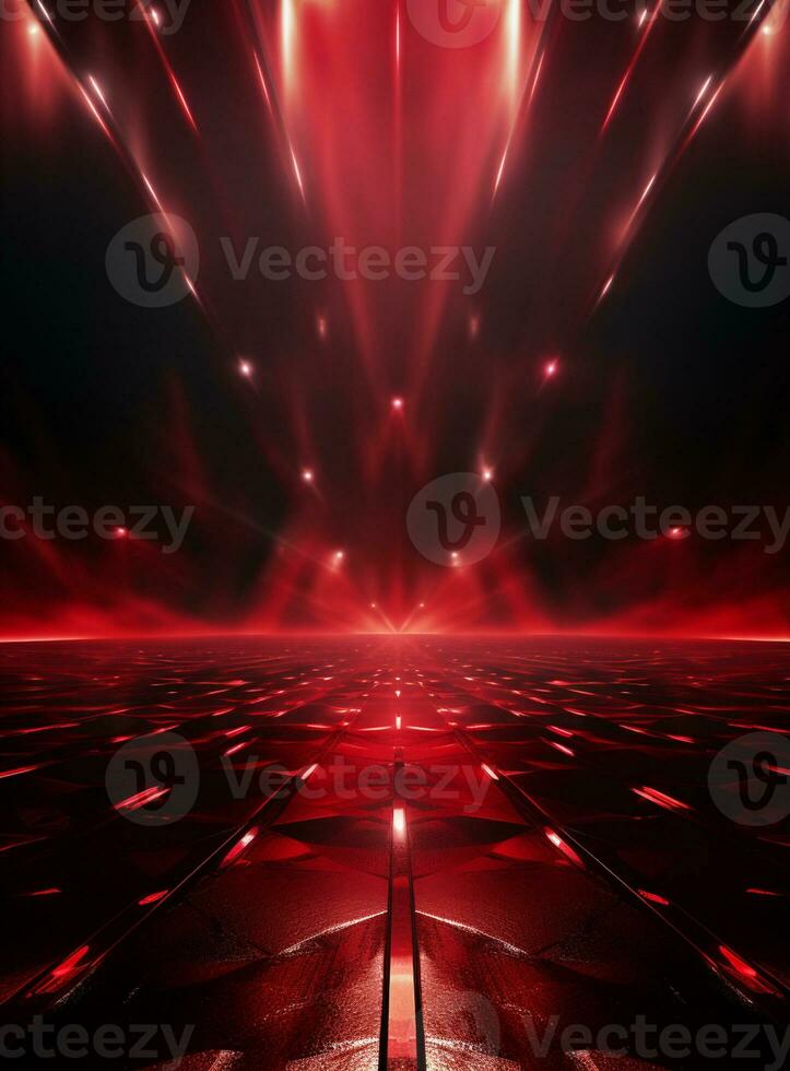 Ai Generative Backdrop Red Spotlights For Flyers, Banner and Backgrounds realistic image ultra hd high design photo