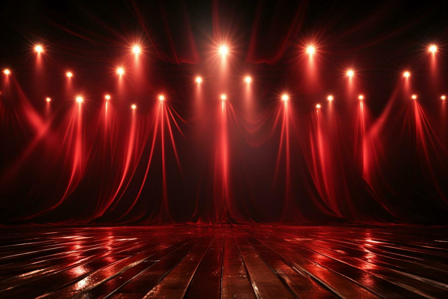 Ai Generaitve Backdrop With Illumination Of Red Spotlights For Flyers realistic image ultra hd high design photo