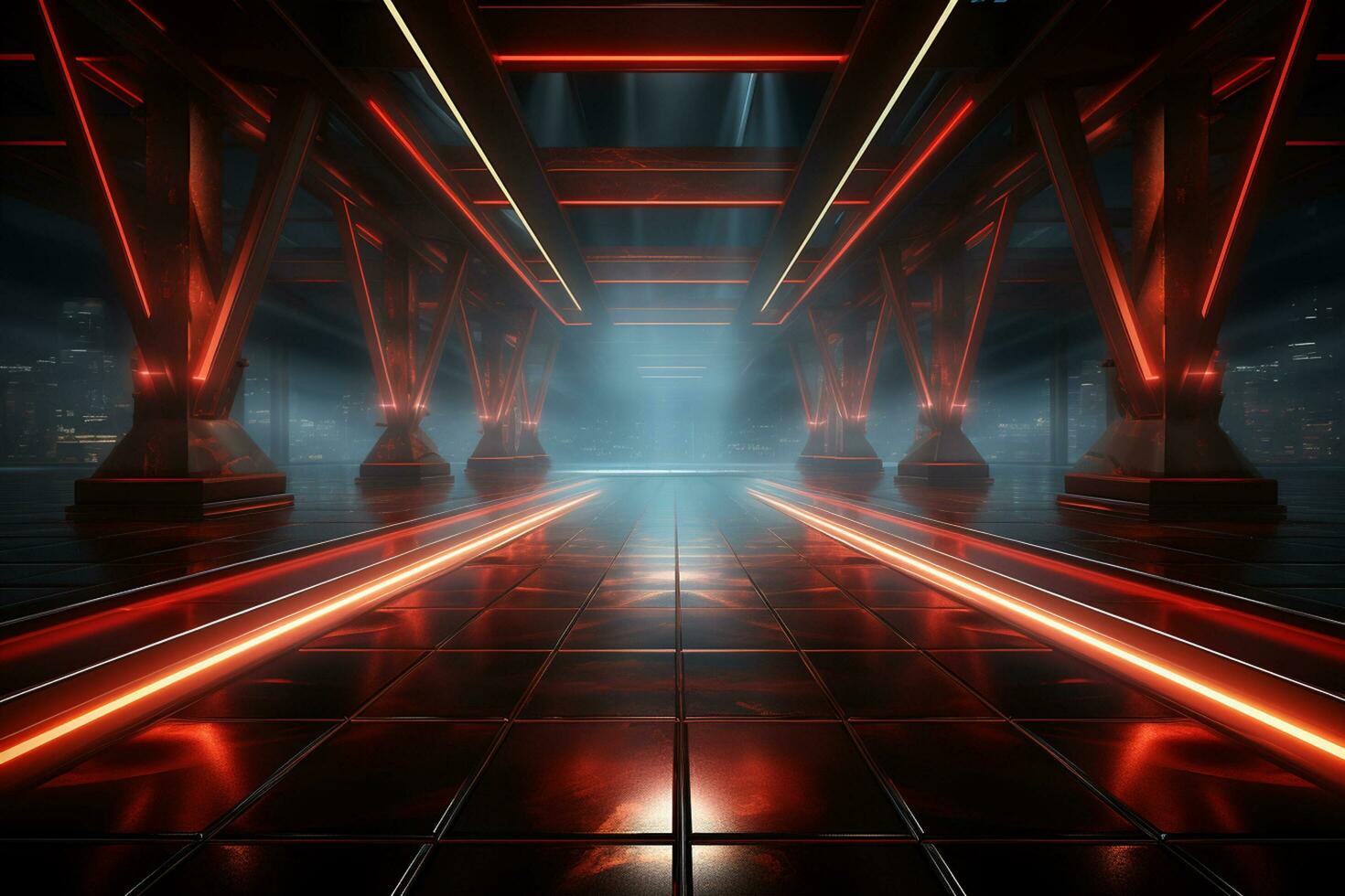 Ai Generaitve Backdrop With Illumination Of Red Spotlights For Flyers realistic image ultra hd high design photo