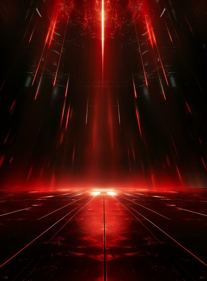 Ai Generative Backdrop Red Spotlights For Flyers, Banner and Backgrounds realistic image ultra hd high design photo
