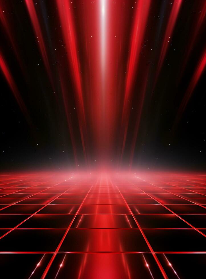 Ai Generative Backdrop Red Spotlights For Flyers, Banner and Backgrounds realistic image ultra hd high design photo