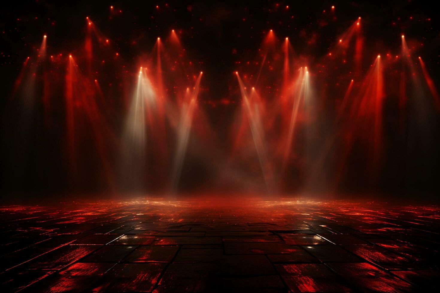 Ai Generaitve Backdrop With Illumination Of Red Spotlights For Flyers realistic image ultra hd high design photo