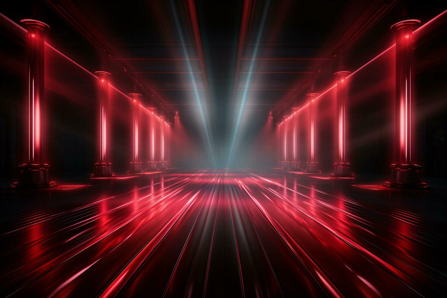 Ai Generaitve Backdrop With Illumination Of Red Spotlights For Flyers realistic image ultra hd high design photo