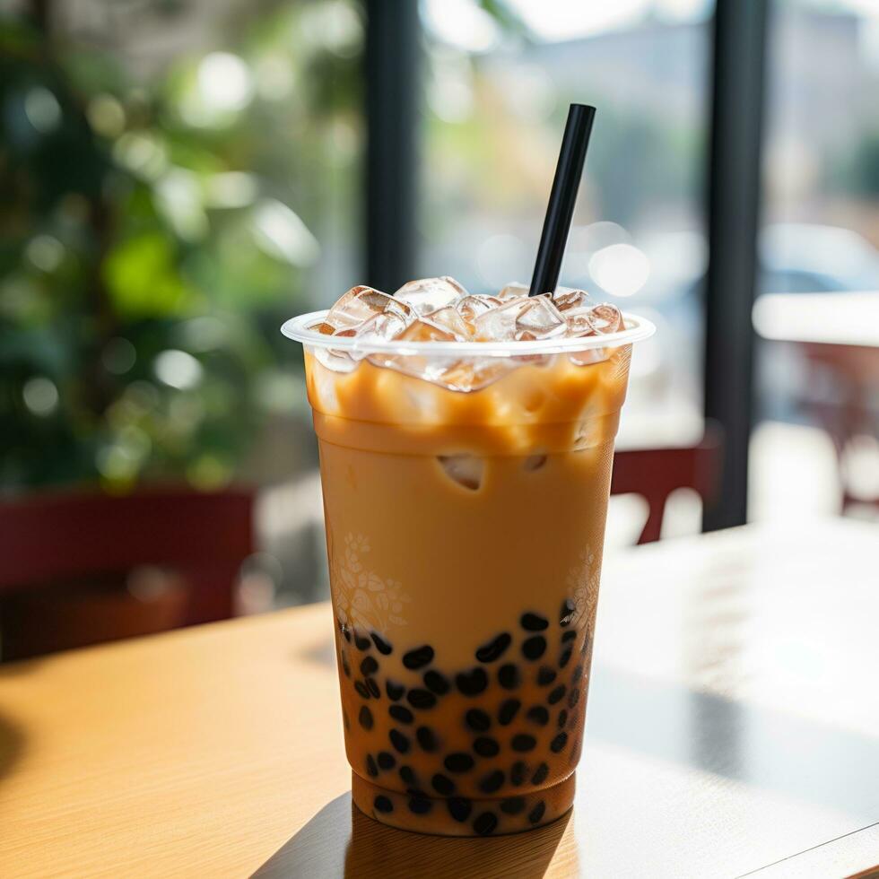 Delicious chinese bubble tea - AI generated photo