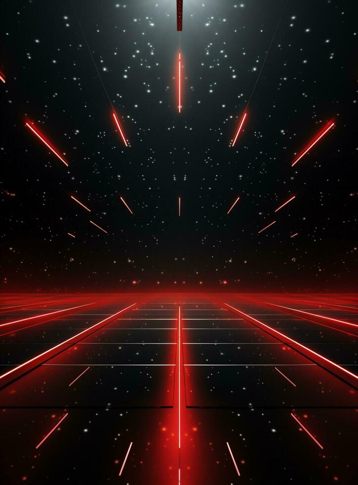 Ai Generative Backdrop Red Spotlights For Flyers, Banner and Backgrounds realistic image ultra hd high design photo
