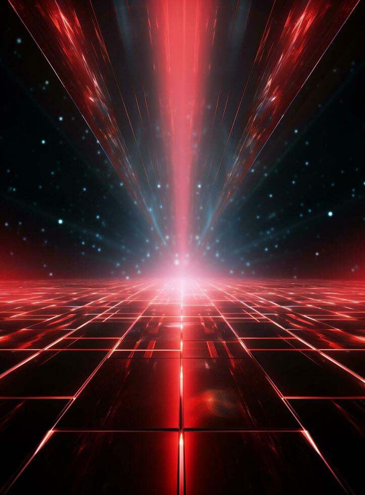 Ai Generative Backdrop Red Spotlights For Flyers, Banner and Backgrounds realistic image ultra hd high design photo