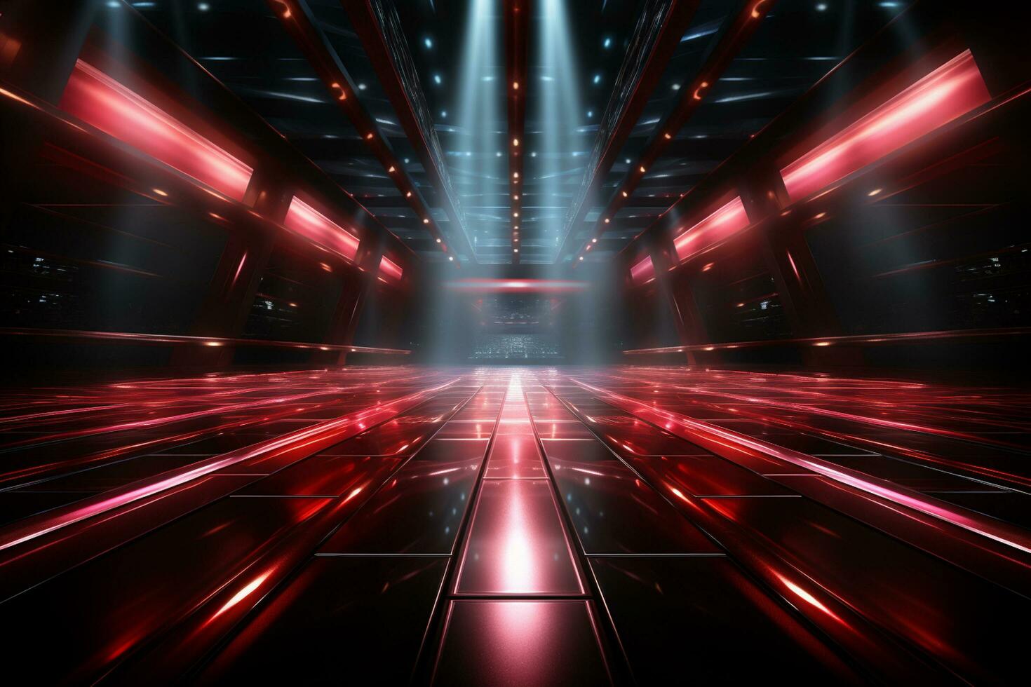 Ai Generaitve Backdrop With Illumination Of Red Spotlights For Flyers realistic image ultra hd high design photo