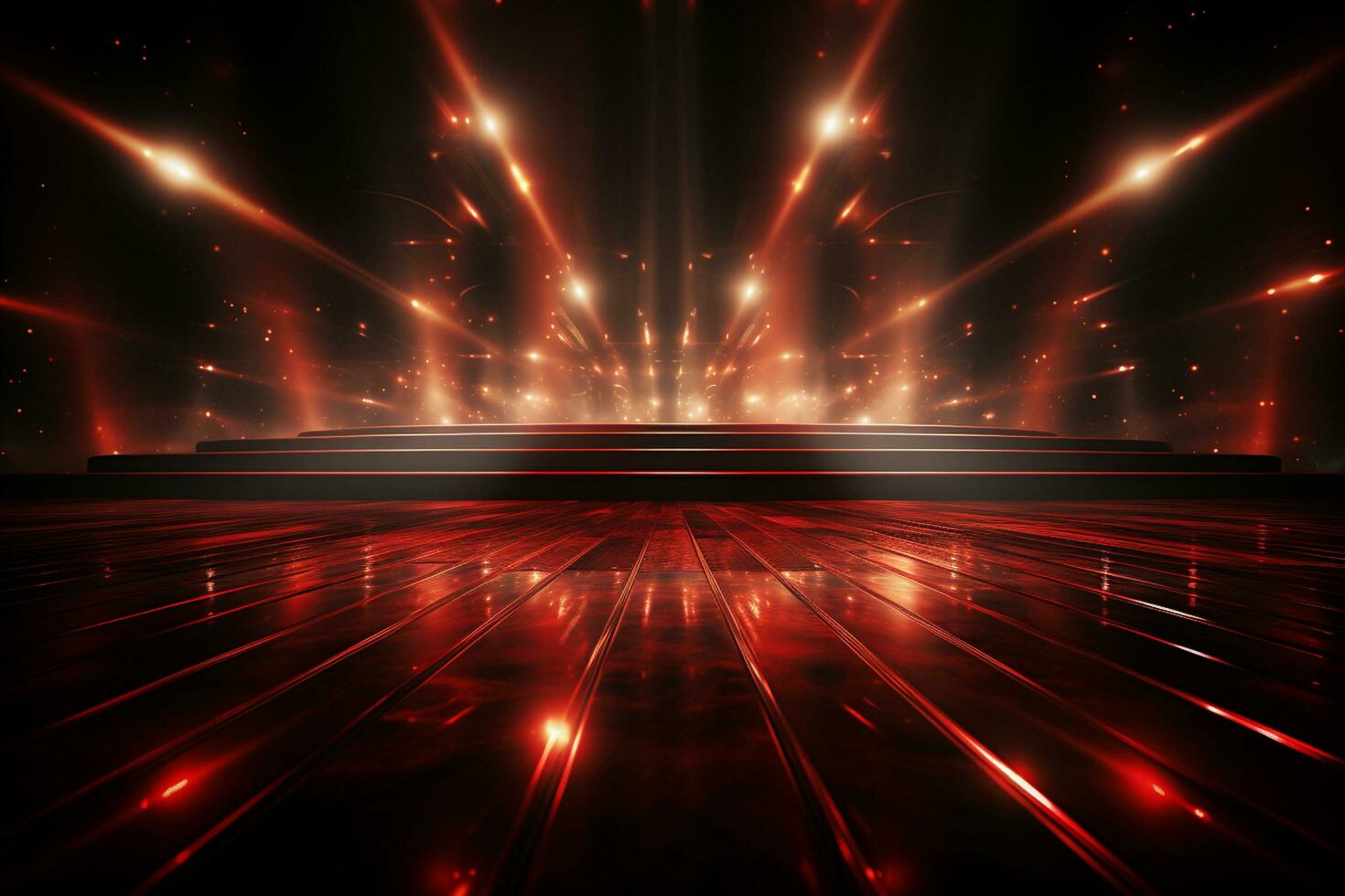 Ai Generaitve Backdrop With Illumination Of Red Spotlights For Flyers realistic image ultra hd high design photo