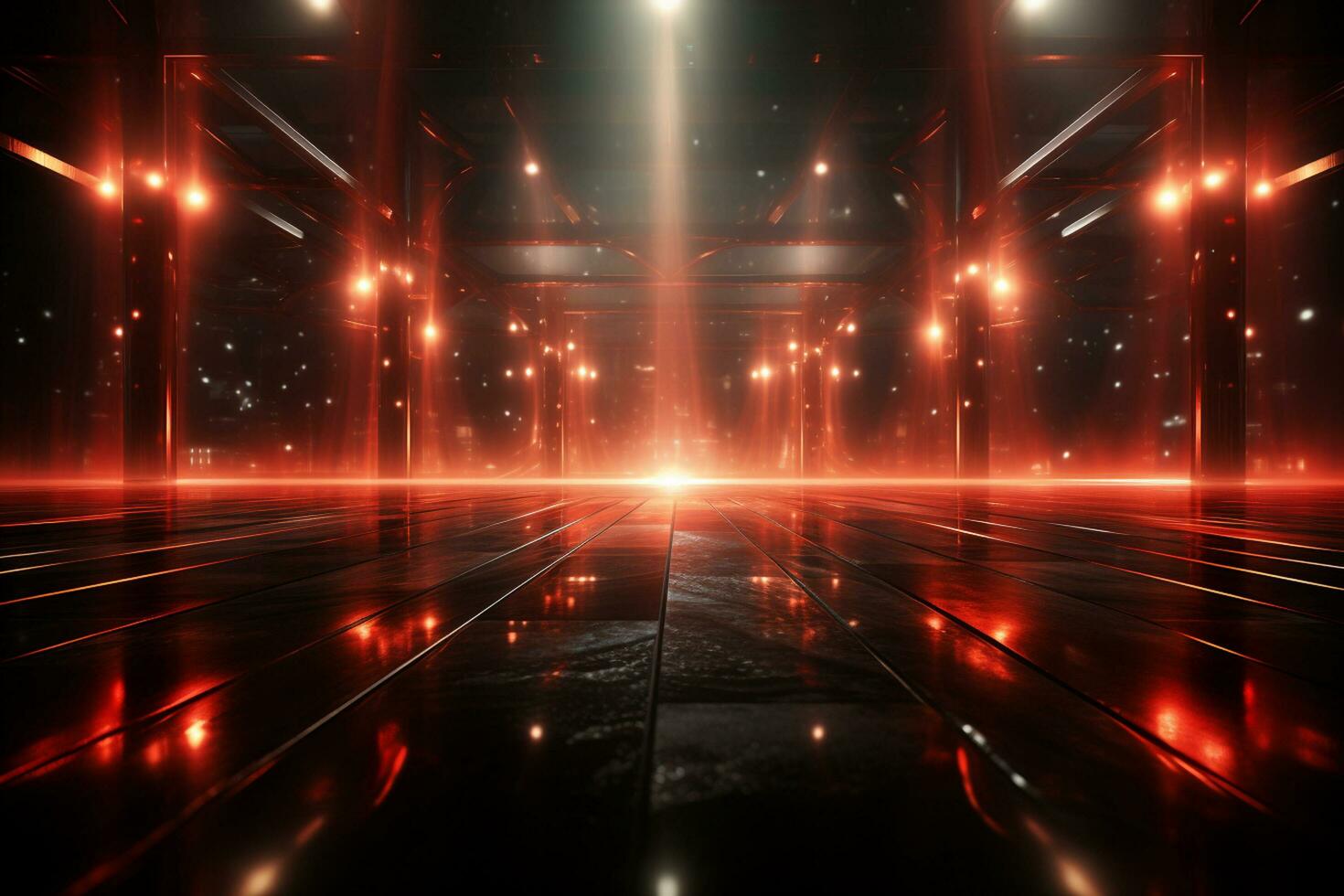 Ai Generaitve Backdrop With Illumination Of Red Spotlights For Flyers realistic image ultra hd high design photo