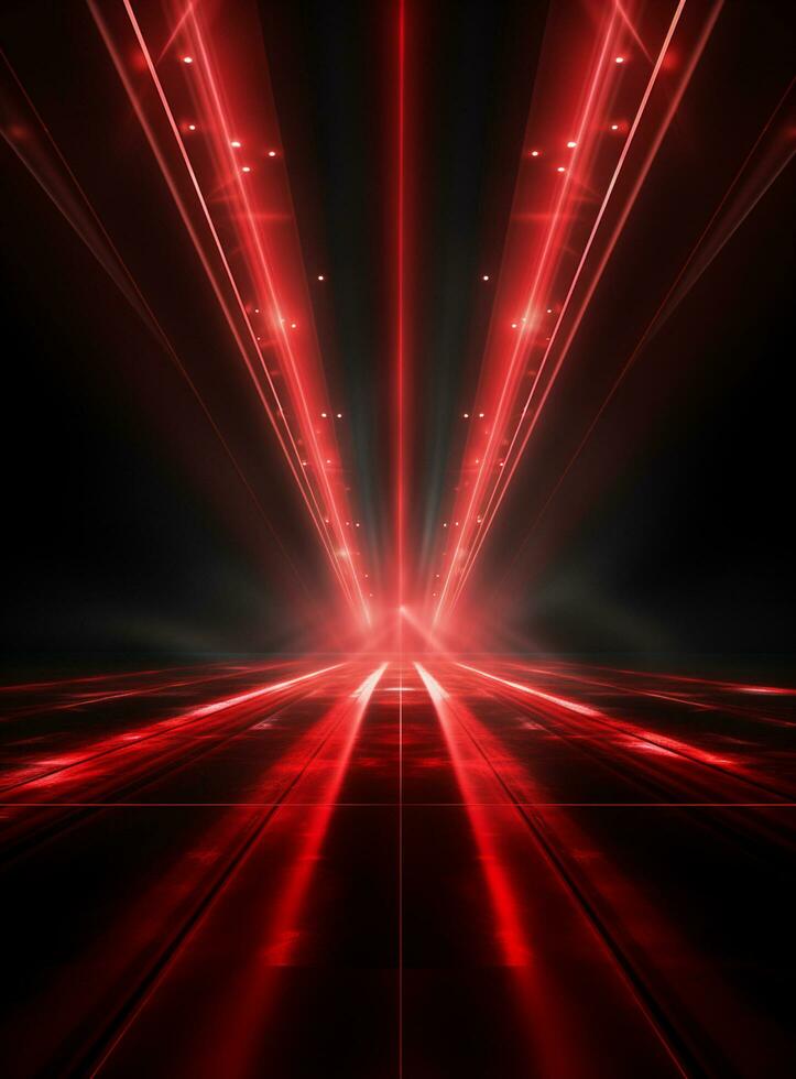 Ai Generative Backdrop Red Spotlights For Flyers, Banner and Backgrounds realistic image ultra hd high design photo