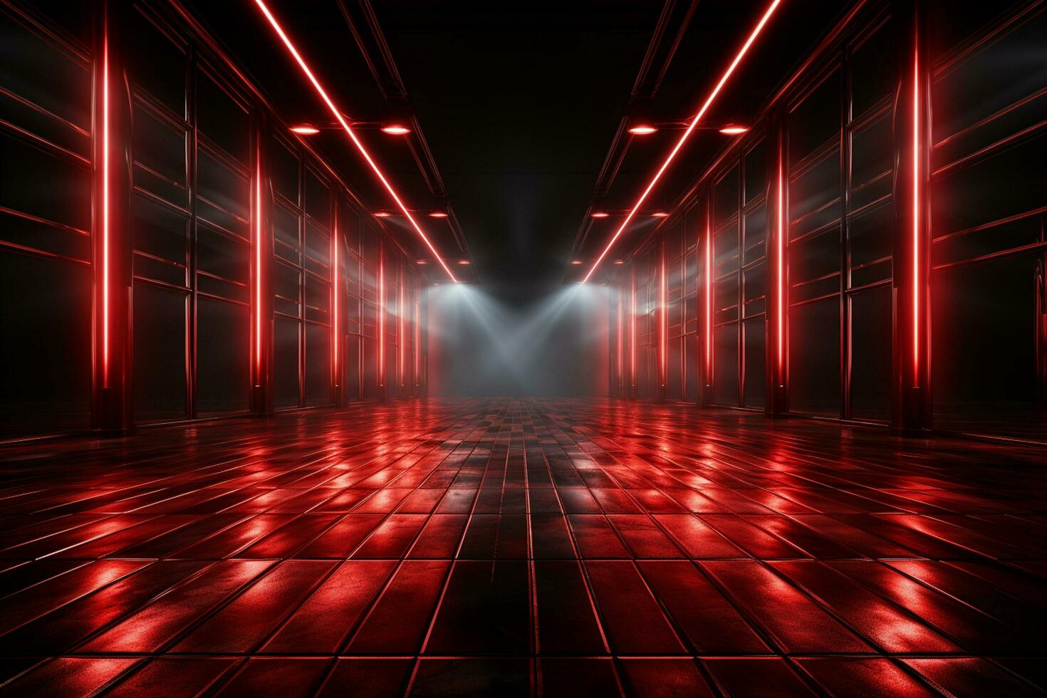 Ai Generaitve Backdrop With Illumination Of Red Spotlights For Flyers realistic image ultra hd high design photo