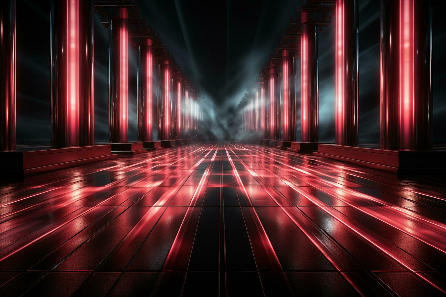 Ai Generaitve Backdrop With Illumination Of Red Spotlights For Flyers realistic image ultra hd high design photo