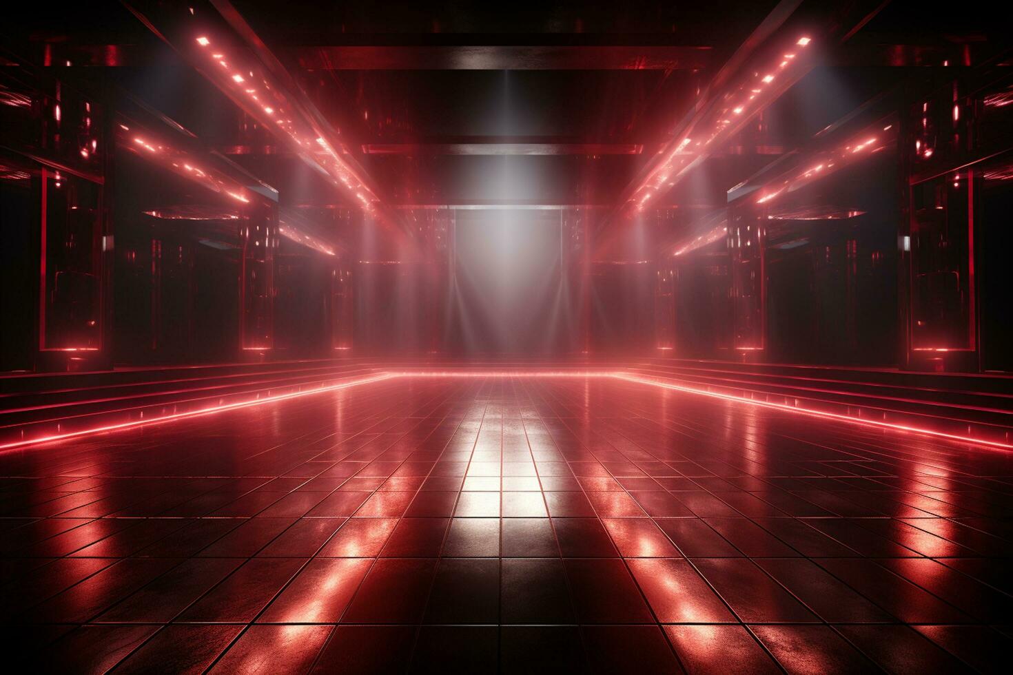 Ai Generaitve Backdrop With Illumination Of Red Spotlights For Flyers realistic image ultra hd high design photo