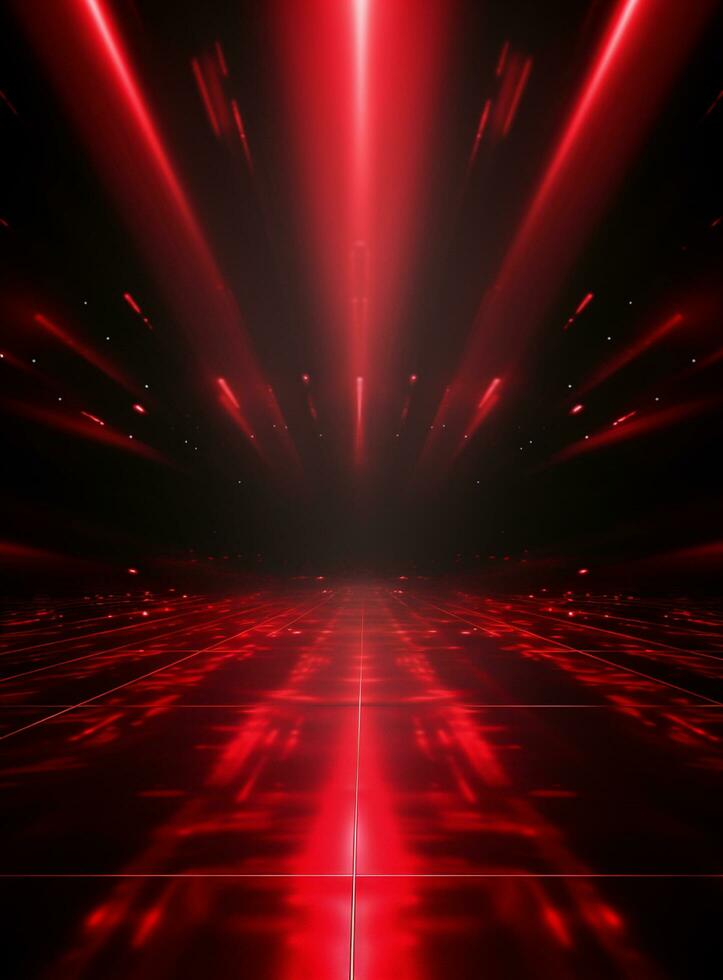 ai generativo fondo rojo focos para volantes, bandera y antecedentes realista imagen ultra hd alto diseño foto