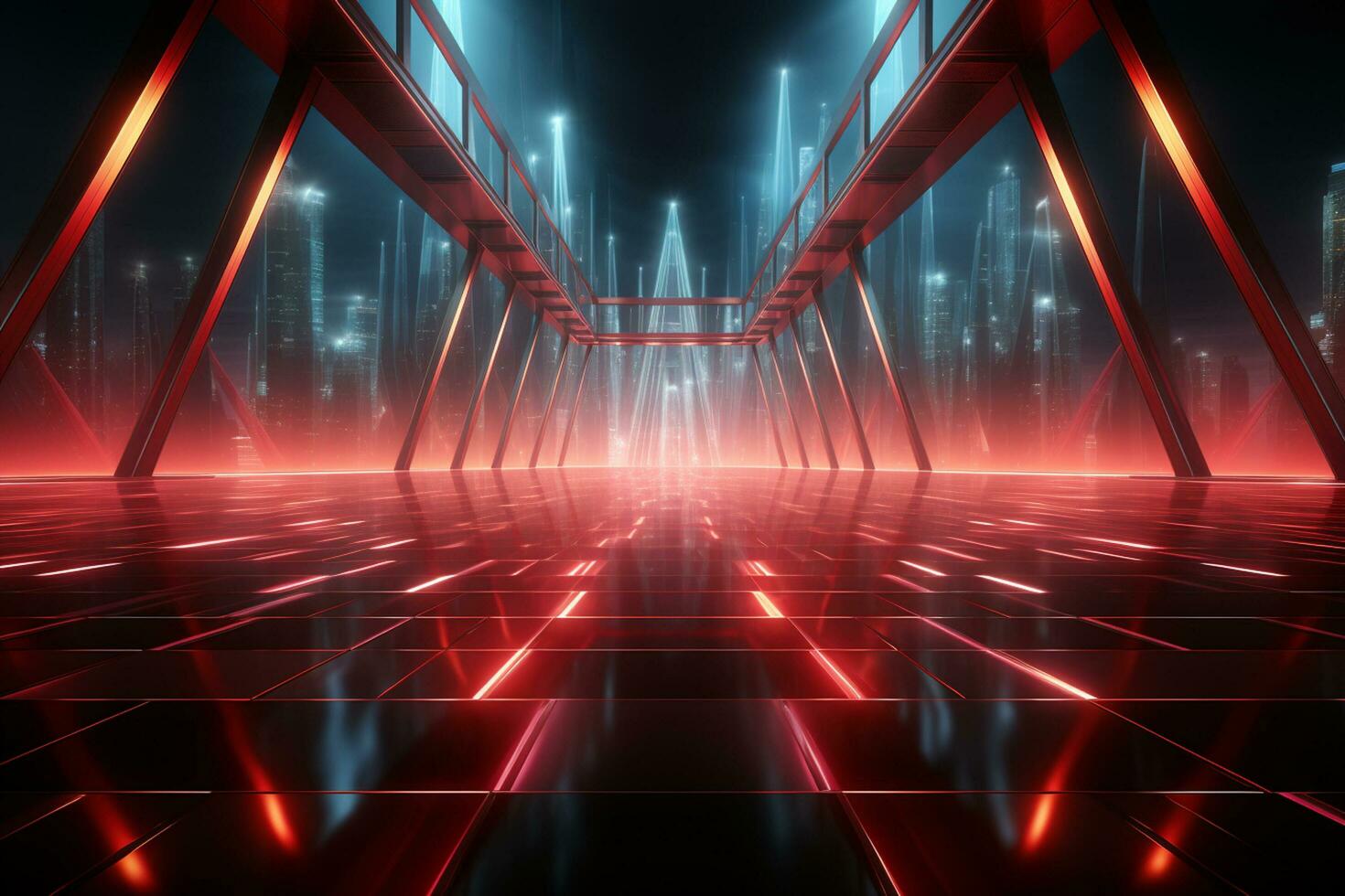 Ai Generaitve Backdrop With Illumination Of Red Spotlights For Flyers realistic image ultra hd high design photo
