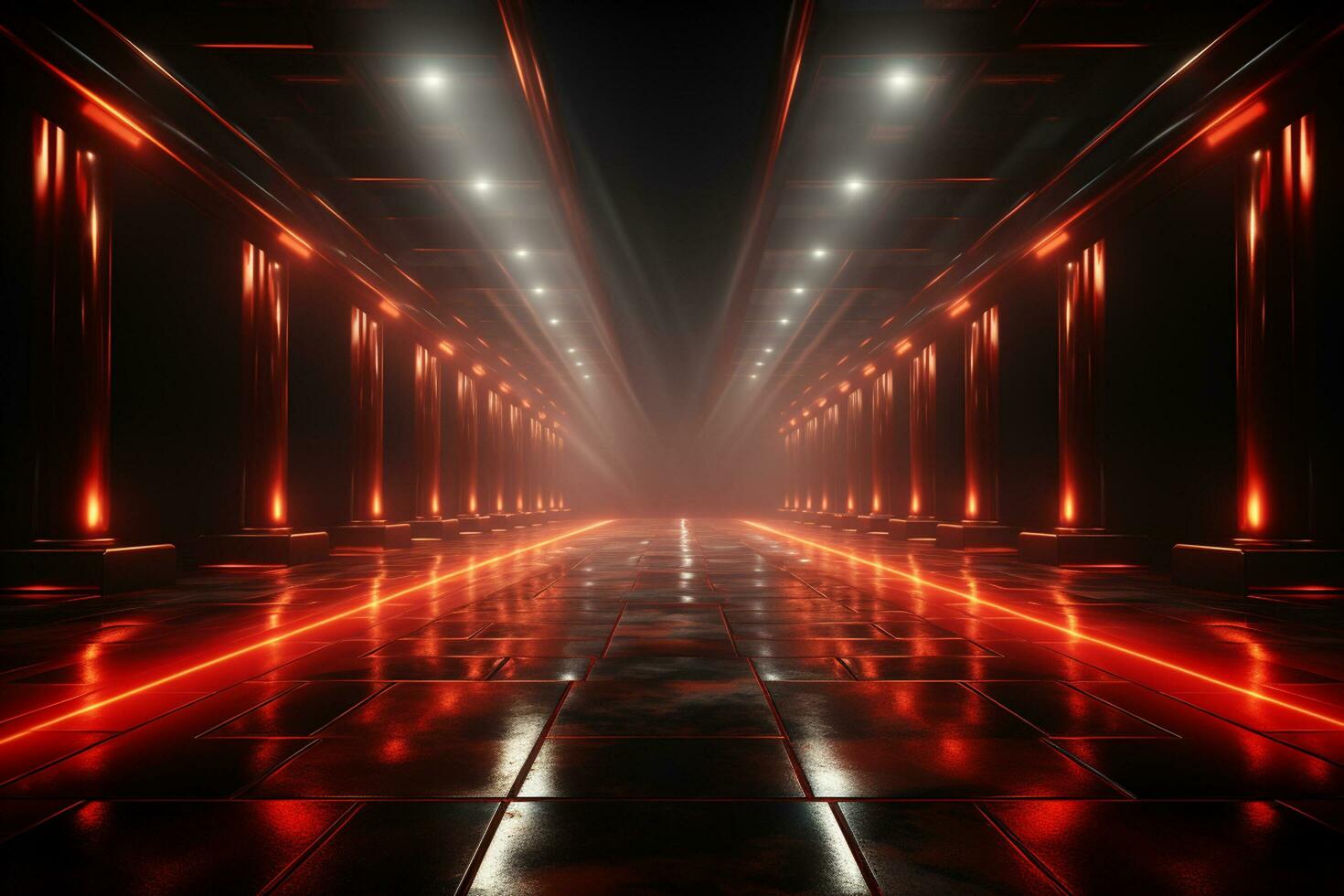 Ai Generaitve Backdrop With Illumination Of Red Spotlights For Flyers realistic image ultra hd high design photo