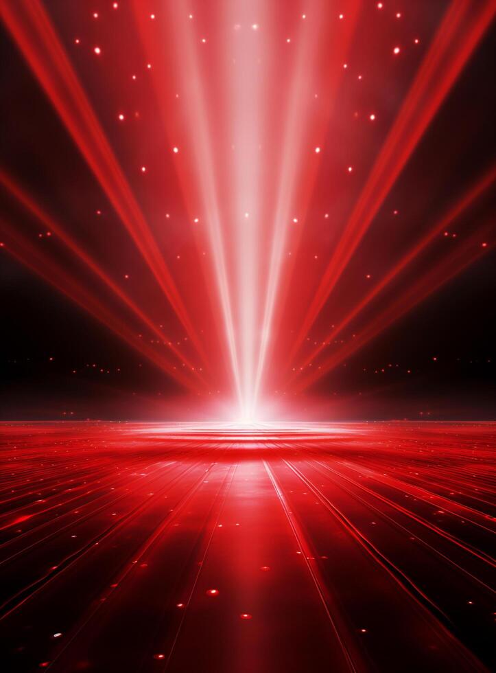 Ai Generative Backdrop Red Spotlights For Flyers, Banner and Backgrounds realistic image ultra hd high design photo