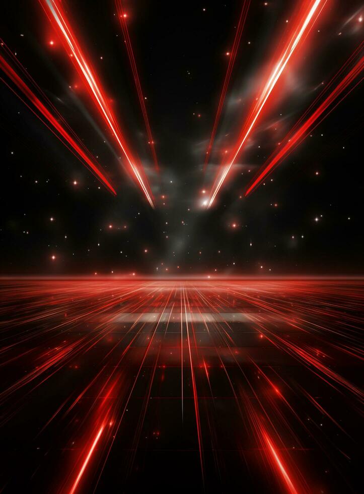 Ai Generative Backdrop Red Spotlights For Flyers, Banner and Backgrounds realistic image ultra hd high design photo
