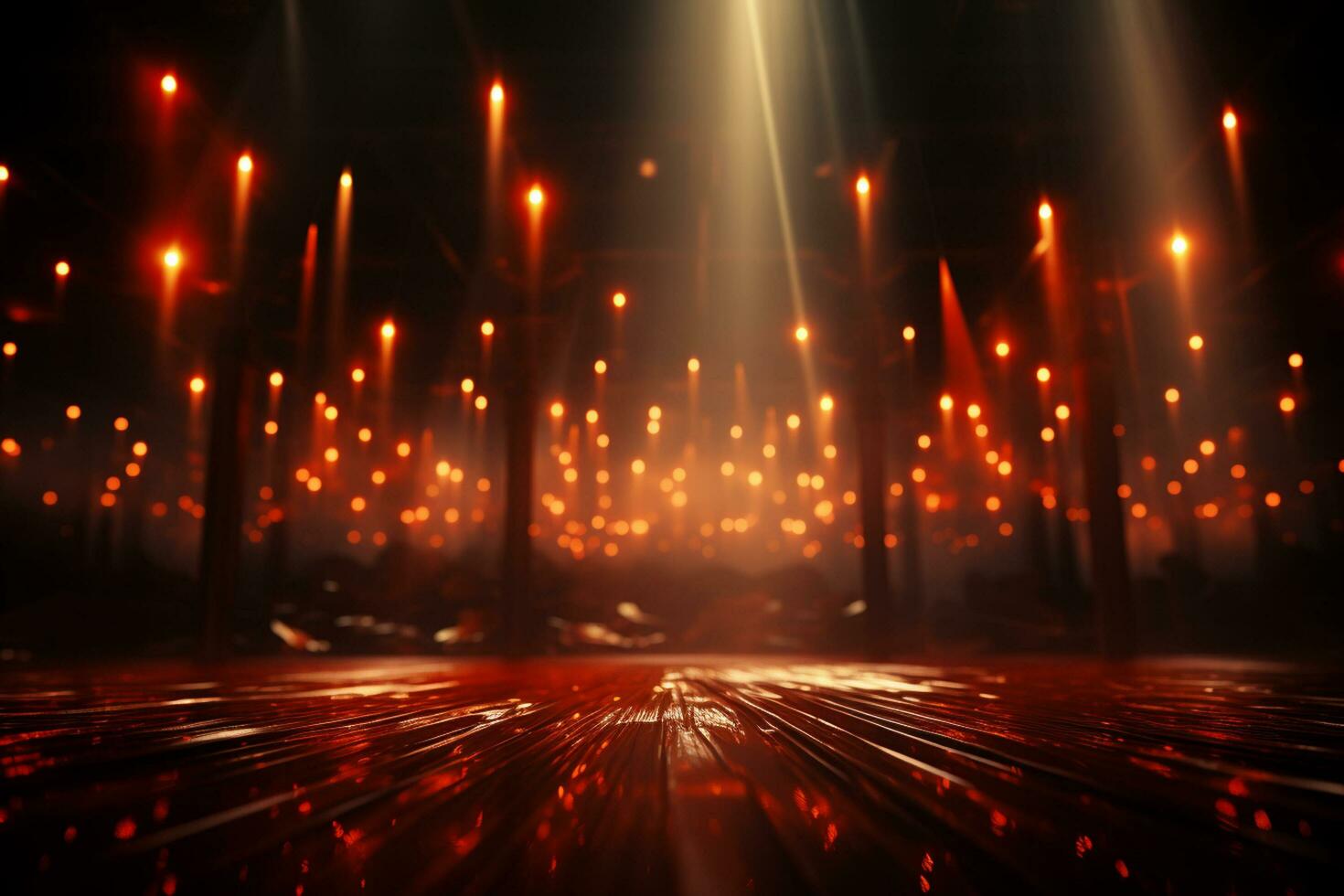 Ai Generaitve Backdrop With Illumination Of Red Spotlights For Flyers realistic image ultra hd high design photo