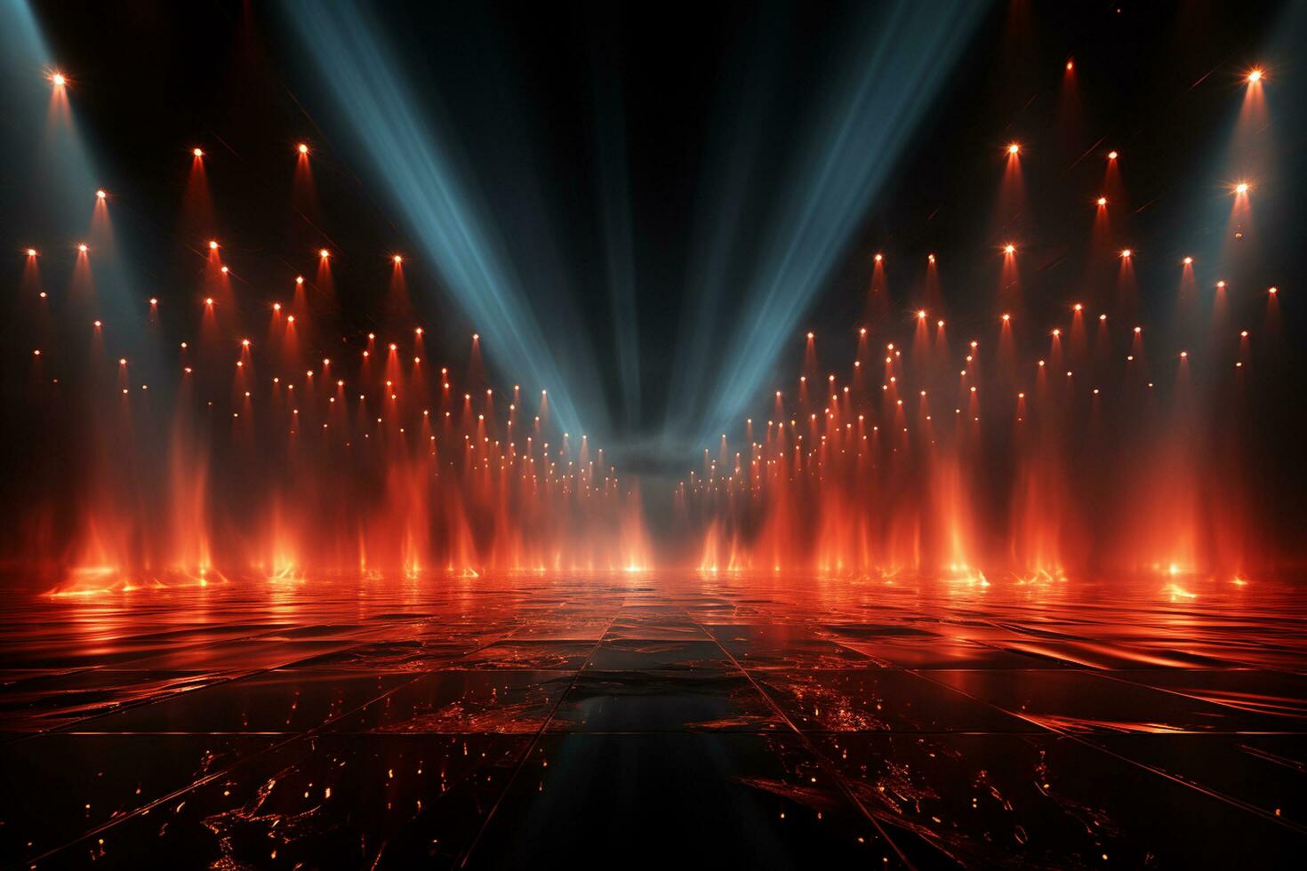 Ai Generaitve Backdrop With Illumination Of Red Spotlights For Flyers realistic image ultra hd high design photo
