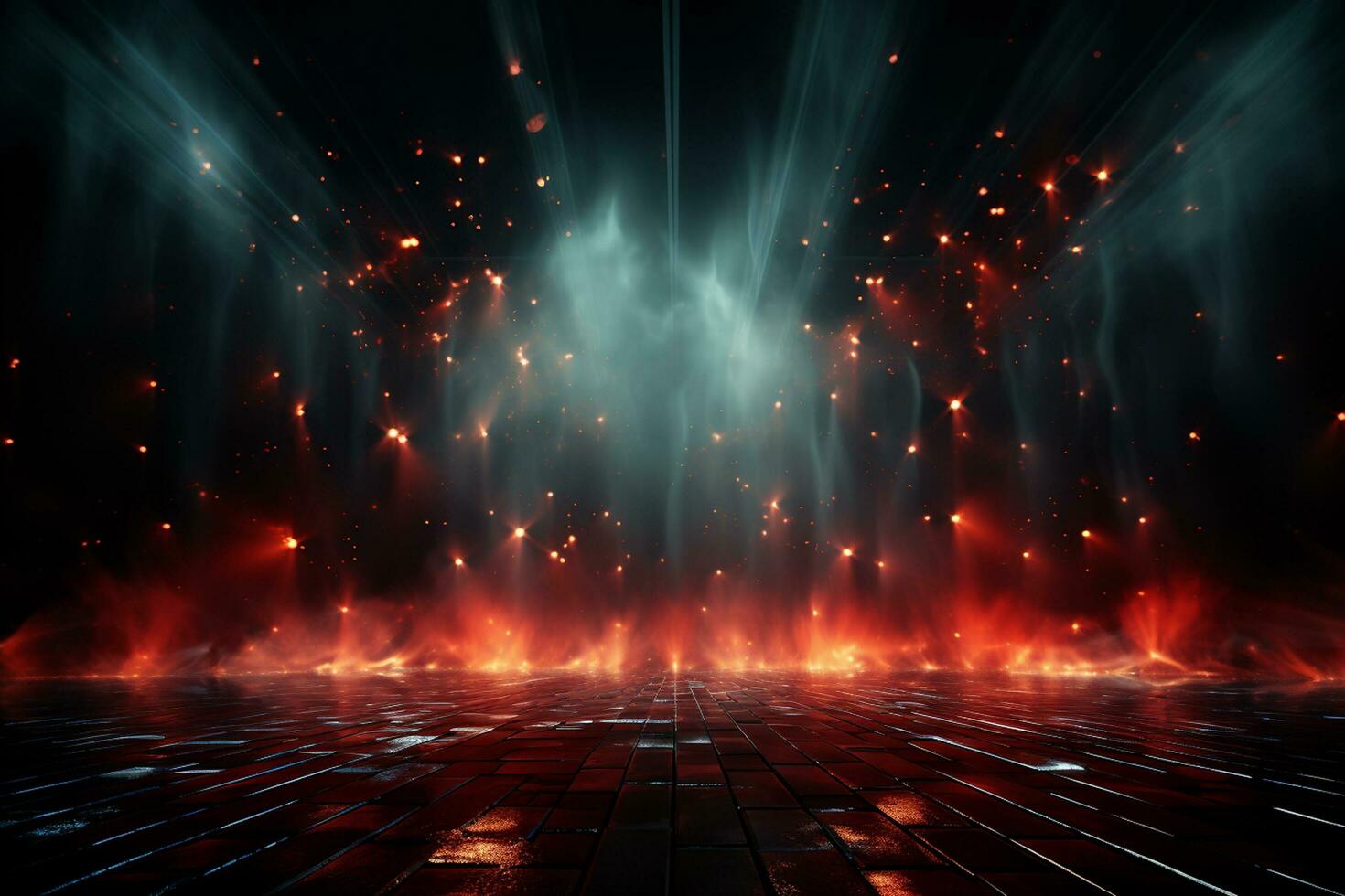 Ai Generaitve Backdrop With Illumination Of Red Spotlights For Flyers realistic image ultra hd high design photo