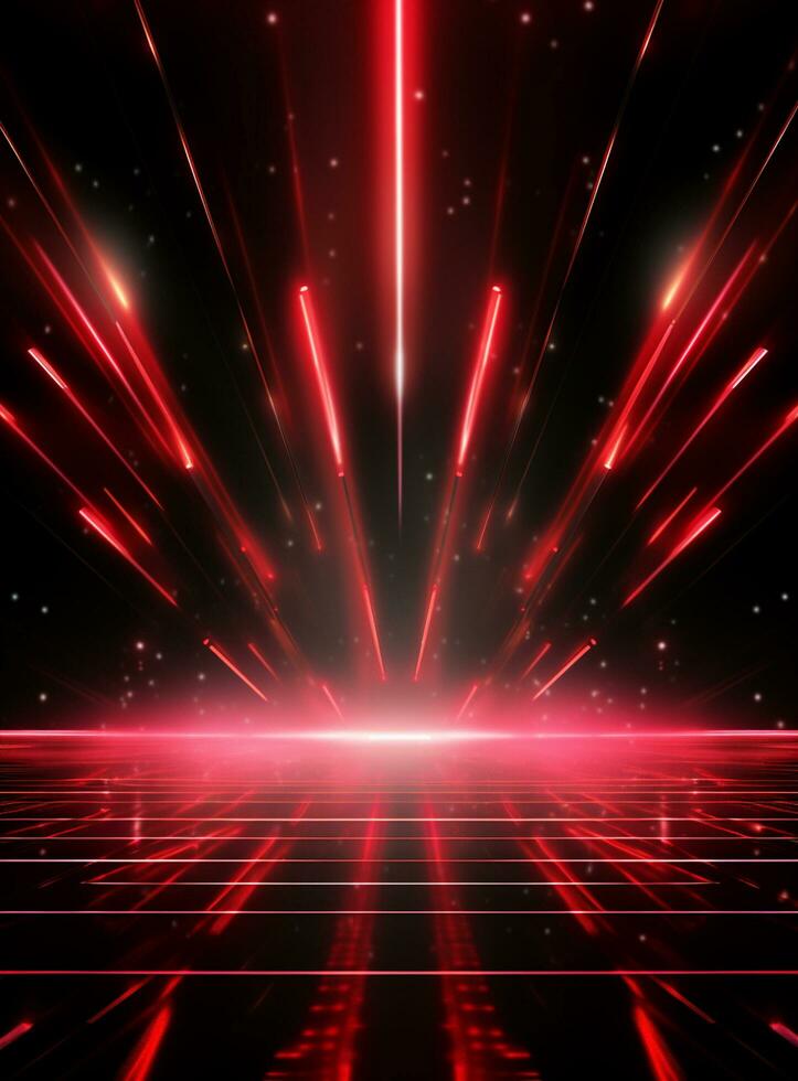 Ai Generative Backdrop Red Spotlights For Flyers, Banner and Backgrounds realistic image ultra hd high design photo
