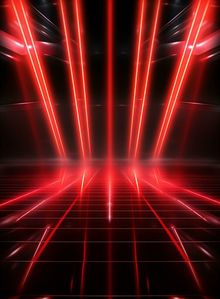 Ai Generative Backdrop Red Spotlights For Flyers, Banner and Backgrounds realistic image ultra hd high design photo