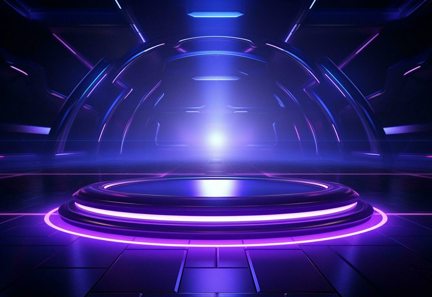 Ai Generated Neon illuminated futuristic backdrop realistic image, ultra hd, high design very detailed photo
