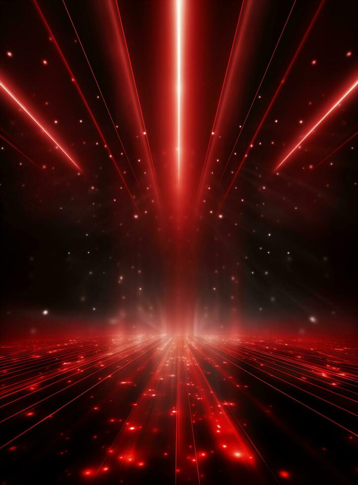 Ai Generative Backdrop Red Spotlights For Flyers, Banner and Backgrounds realistic image ultra hd high design photo