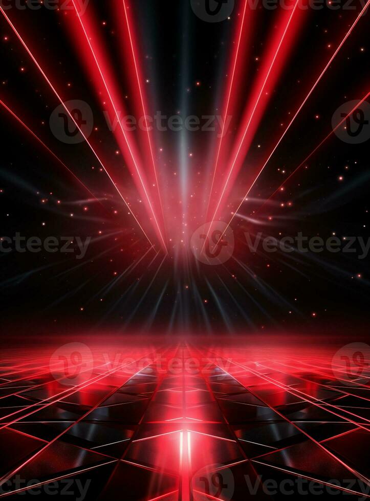 Ai Generative Backdrop Red Spotlights For Flyers, Banner and Backgrounds realistic image ultra hd high design photo