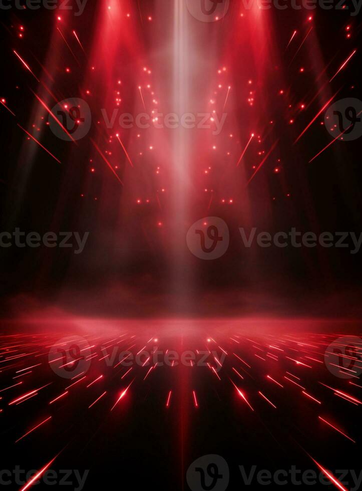 Ai Generative Backdrop Red Spotlights For Flyers, Banner and Backgrounds realistic image ultra hd high design photo