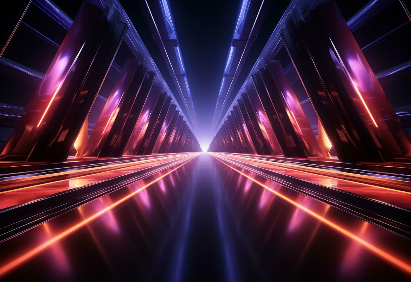 Ai Generated Neon illuminated futuristic backdrop realistic image, ultra hd, high design very detailed photo