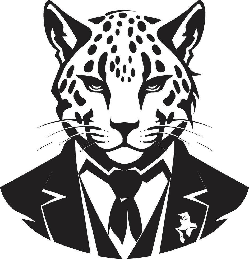 ensombrecido acosador ocelote icono diseño épico intriga vector ocelote símbolo