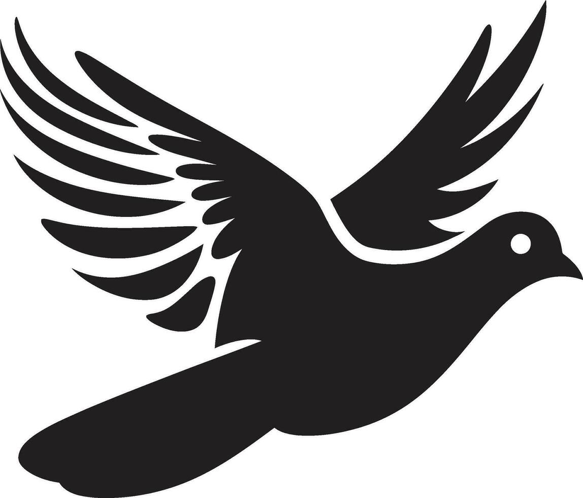 Modern Black Dove Vector Logo A Stylish and Contemporary Choice Powerful Black Dove Vector Logo A Symbol of Strength and Resilience