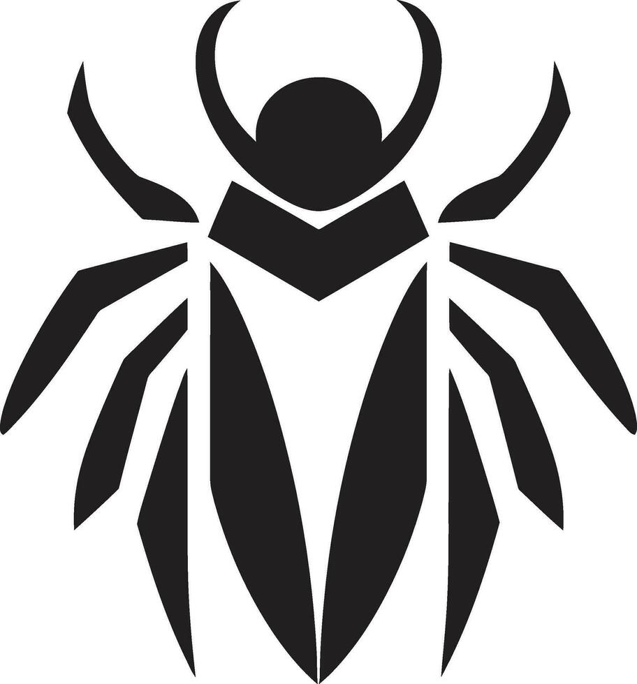 escarabajo dinastía marca negro escarabajo Saco de brazos vector