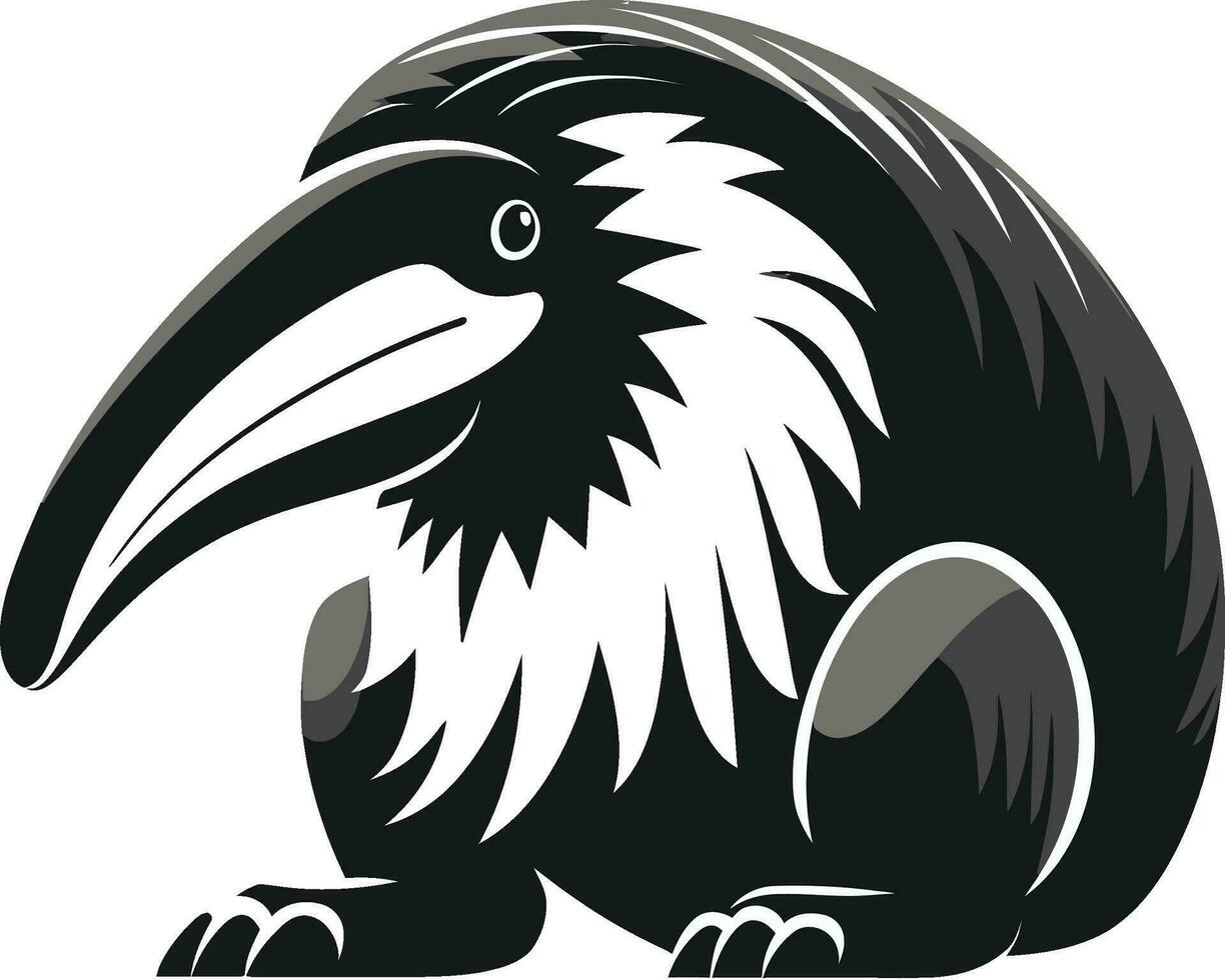 Black Anteater Symbol Vector Logo for a Strong Brand Graceful Black Anteater Logo Vector Artistry in Black