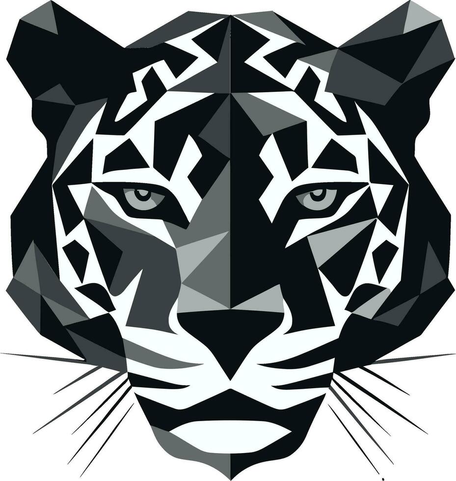 Majestic Hunter Black Vector Leopard Logo Elegance in the Wild Black Leopard Icon