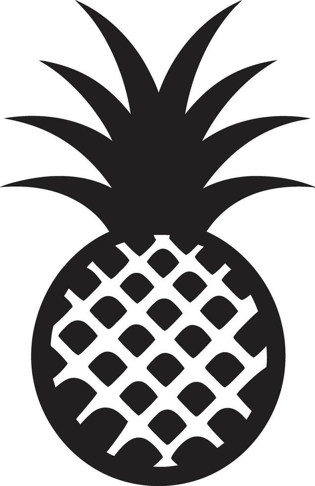 Pineapple Noir Vector Symbol Stylish Tropical Icon Design