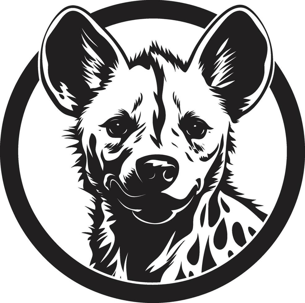 negro hiena silueta elegancia definido contemporáneo cazador marca con piel vector