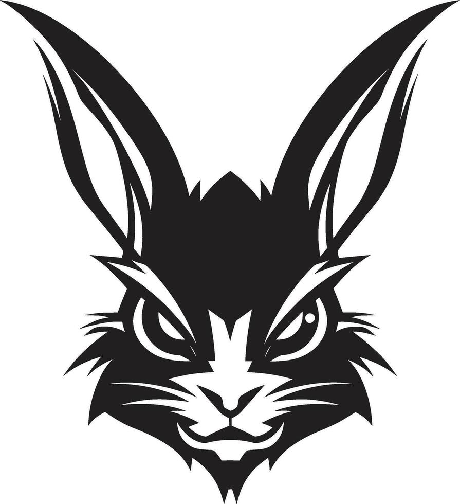 Modern Rabbit Badge of Distinction Sleek Rabbit Silhouette Symbol vector