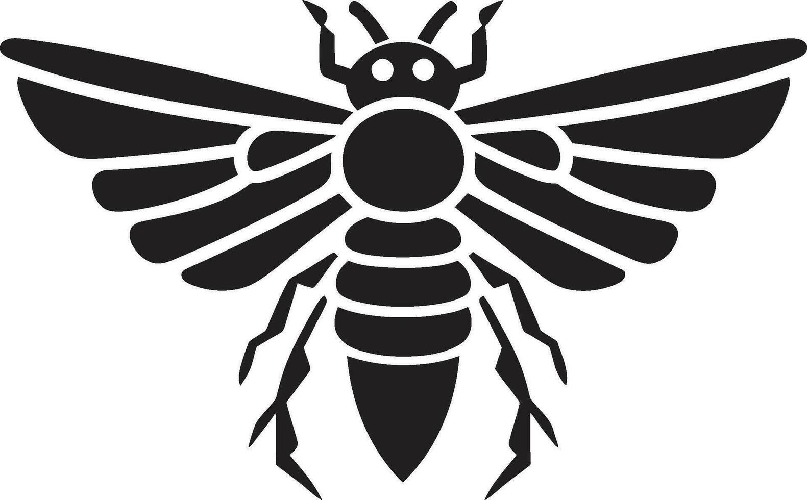 Elegant Black Vector Cicada Icon The Song of Natures Symbol Cicada Logo in Noir A Timeless Serenade to Wildlife