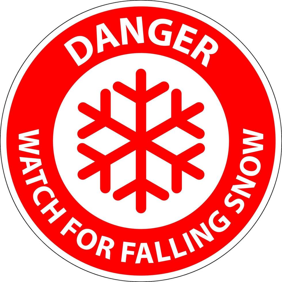 Danger Sign Watch For Falling Snow vector