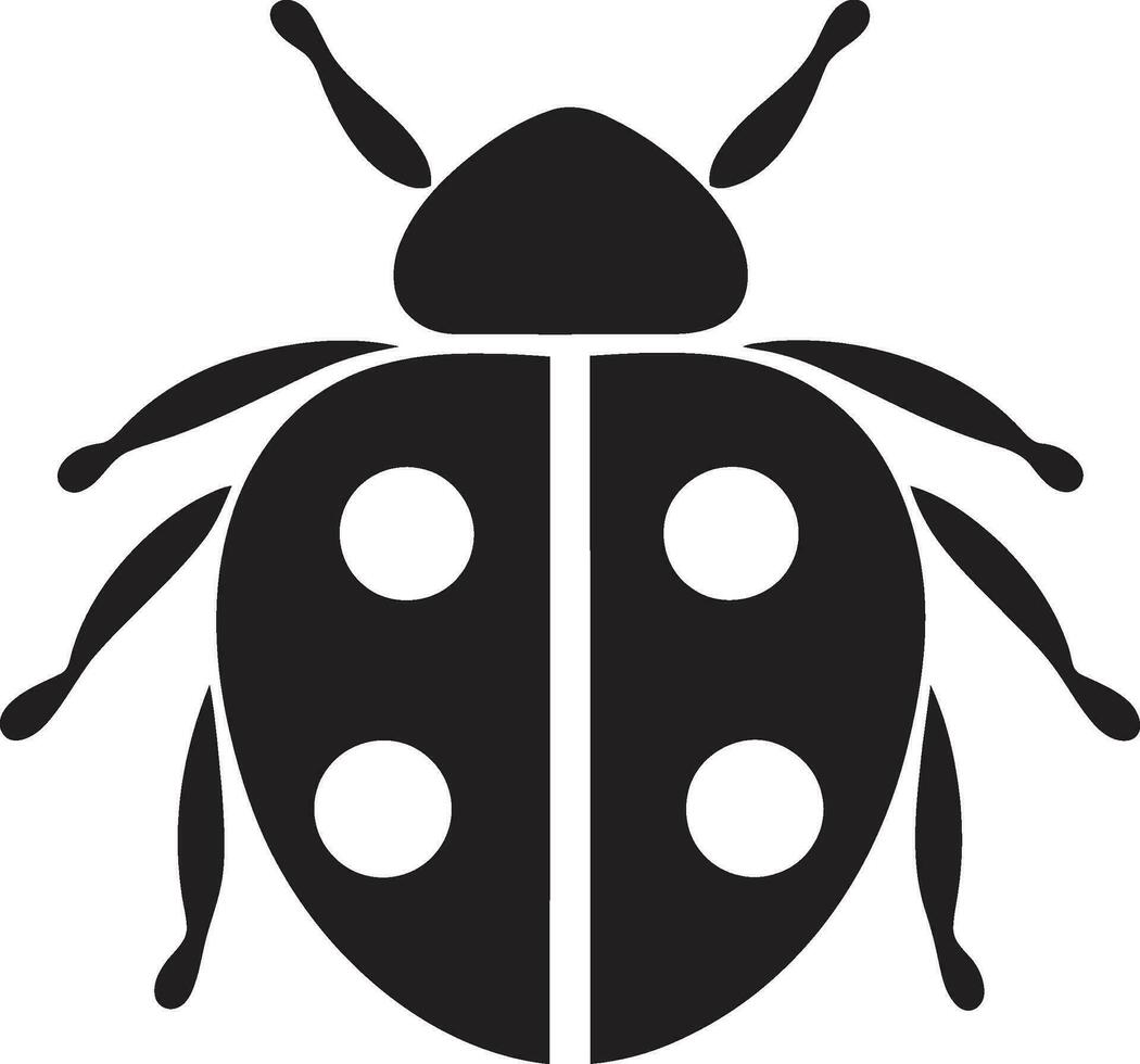 Vectorized Details Monochrome Ladybug Emblem Elegant Artistry Timeless Ladybug Badge vector