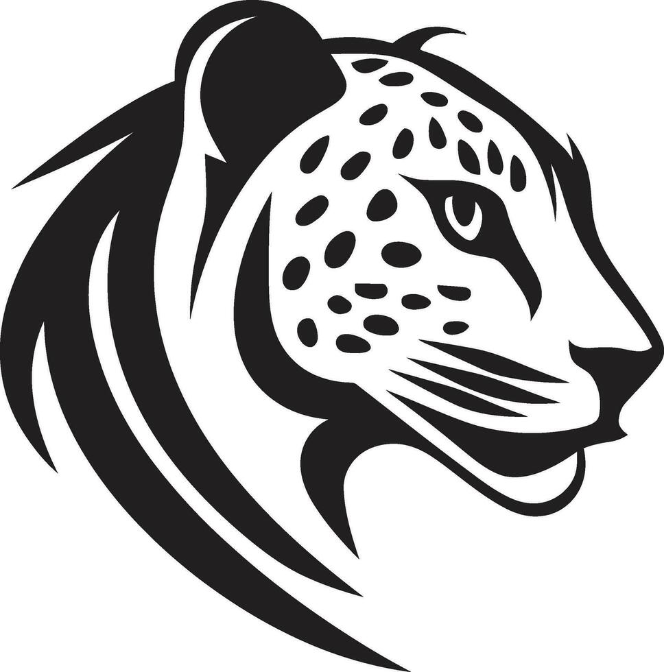 Eyes of the Cheetah Logo of Grace Silhouette of a Whiskered Speedster vector