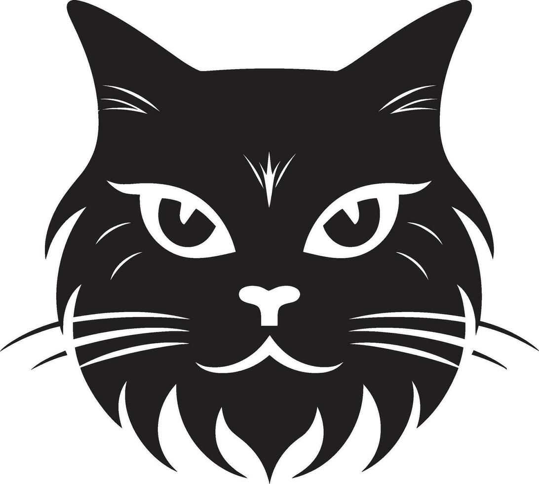 Pouncing Cat Sleek Branding Artistic Cat Symbol Monochromatic Beauty vector