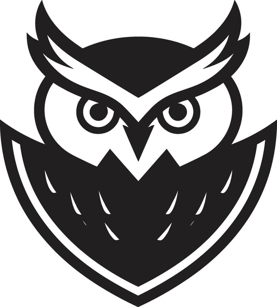 Enchanted Forest Owl Design Wise Old Owl Symbol vector