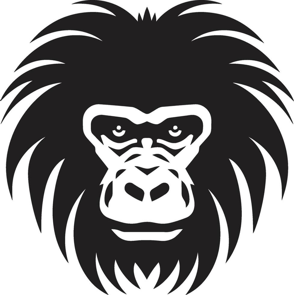 Regal Primate Logo Baboon Sovereign Insignia vector